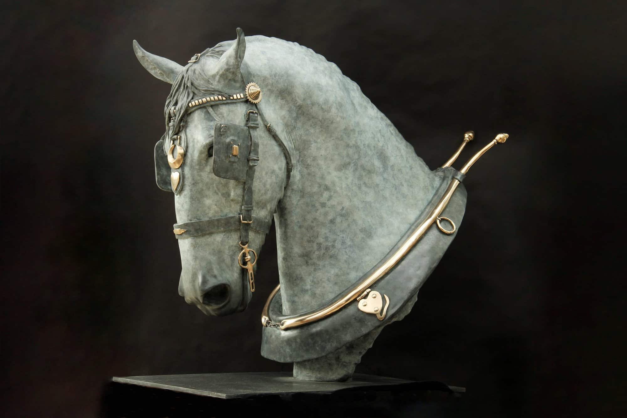 Graceful horse sculptures in bronze by Gill Parker