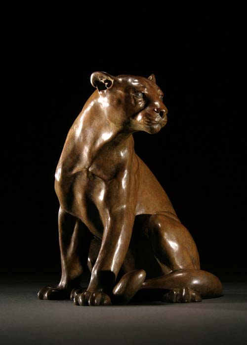Bronze Leopard Sculpture