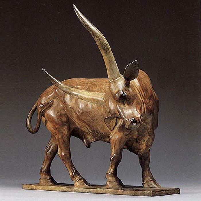 Bronze Ankole Bull Sculpture