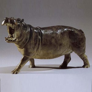 Bronze Hippotamus Sculpture