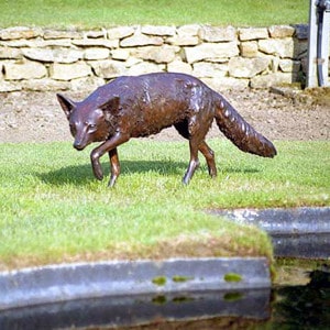Bronze Life-Size Fox Sculpture
