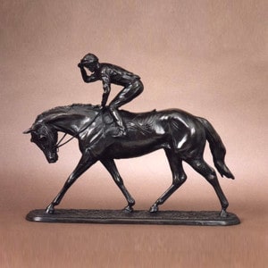 Bronze Quarter Horse Racer Sculpture