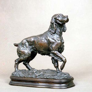 Bronze Springer Spanial Sculpture